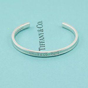 🥳Tiffany & Co🥳 classic 1837 silver narrow open bracelet